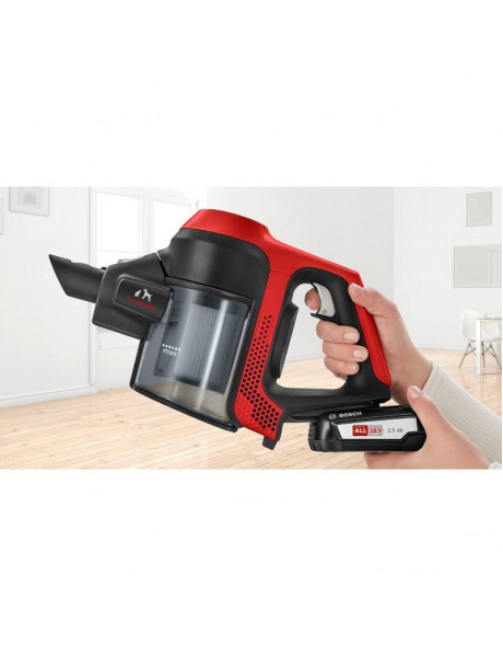 Bosch Vacuum cleaner Unlimited ProAnimal BBS61PET2 Handstick 2in1, 18 V, Operating time (max) 30 min, Red/Black, Warranty 24 month(s), Battery warranty 24 month(s), Made in Germany
