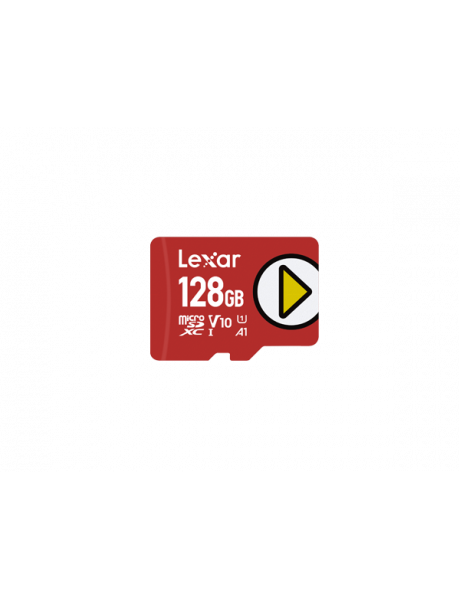 Lexar UHS-I  MicroSDXC, 128 GB, Flash memory class 10, Red, A1, V10, U1, 150 MB/s