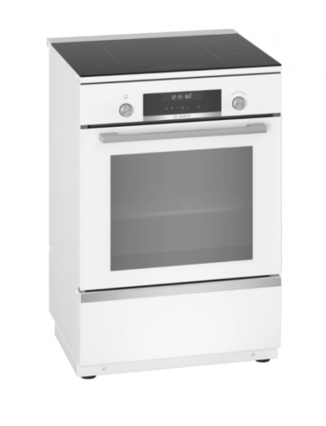 Bosch Cooker HLS79W320U Integrated timer, Hob type Induction, Oven type Electric, White, Width 60 cm, Electronic ignition, Grilling, Digital, 63 L, Depth 60 cm