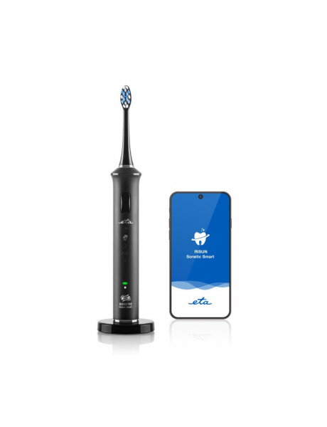ETA Sonetic Smart Toothbrush ETA770790000 Rechargeable, For adults, Number of brush heads included 1, Number of teeth brushing modes 5, Sonic technology, Black