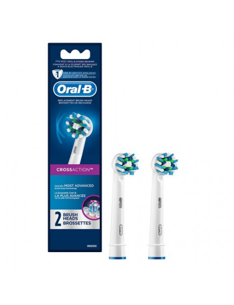Oral-B Toothbrush replacement EB50-2 Cross Action Heads, For adults, Number of brush heads included 2
