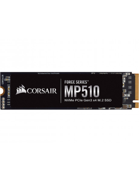 Corsair Force Series SSD MP510 1920 GB, SSD form factor M.2 2280, SSD interface PCIe NVMe Gen 3.0 x 4, Write speed 2700 MB/s, Read speed 3480 MB/s