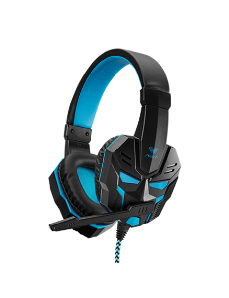 Aula 3.5 mm, Prime Basic Gaming Headset, Black/blue, Built-in microphone