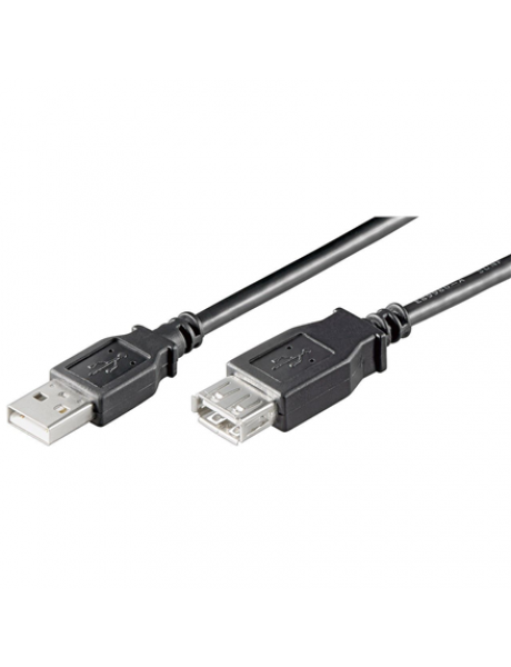 Goobay USB 2.0 Hi-Speed extension cable USB 2.0 male (type A), USB 2.0 female (type A), 3 m, Black