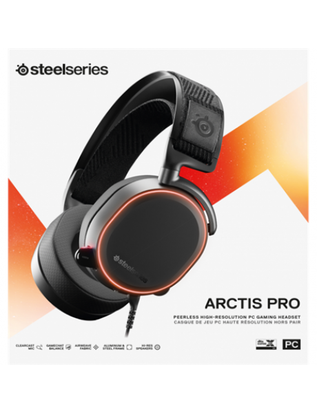 SteelSeries Wired, Built-in microphone, Black, Gaming headset, Arctis Pro
