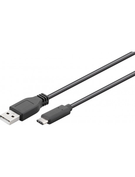 Goobay USB 2.0 cable 55466 USB-C male, USB 2.0 male (type A), 1 m, Black
